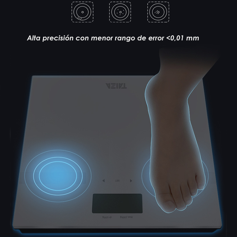 Báscula Digital Inteligente Con Pantalla Para Medir Peso Corporal | Taiza TGD910