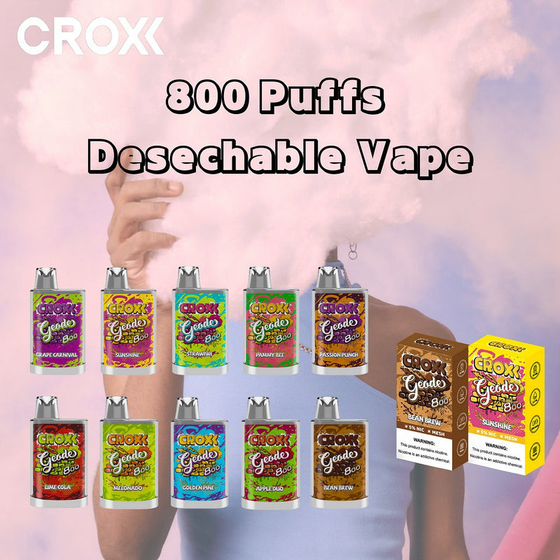 CROXX 800 Puffs Desechable Vape 5% Nicotina Cigarrillo Electrónico