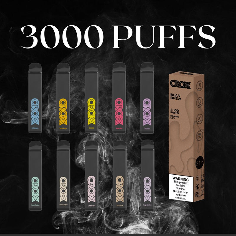 Croxx 3000 Puffs Desechable Vape 5% Nicotina Diseño Largo Cigarrillo Electrónico